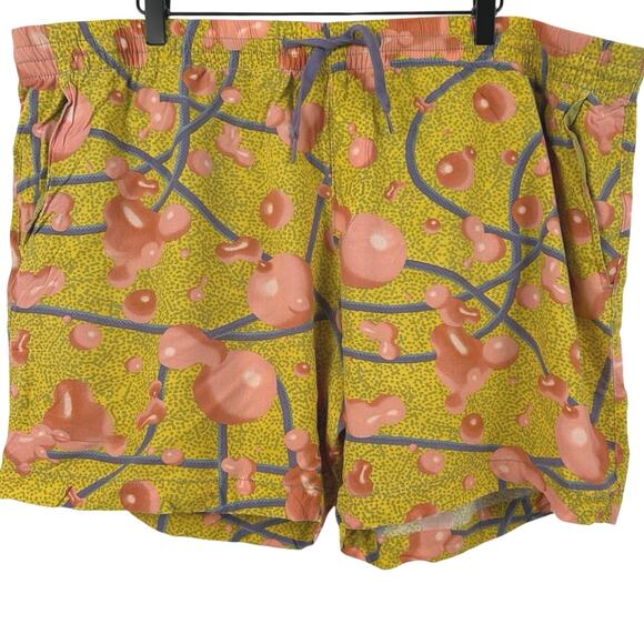 Earthbound Women Colorful Pull On Shorts Gold Boho Summer Hippie Casual Size XXL - Picture 1 of 8